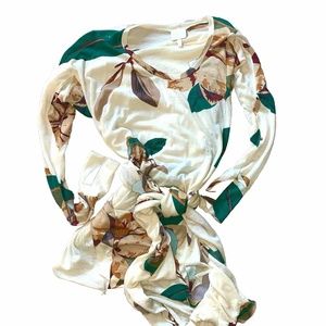 Vivienne Westwood Vintage 1990’s Rare Sample Top Wool Floral Runway Belt Scarf S